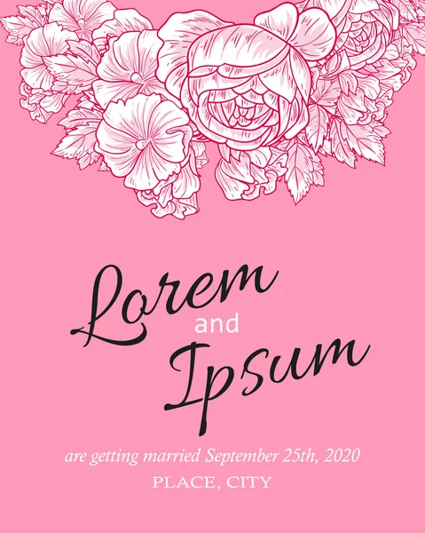 davetiyeli çiçek öğeleri