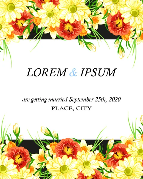 davetiyeli çiçek öğeleri