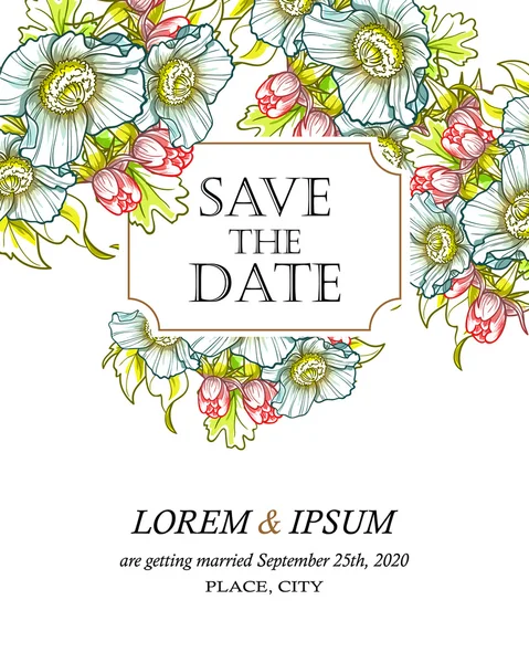 davetiyeli çiçek öğeleri