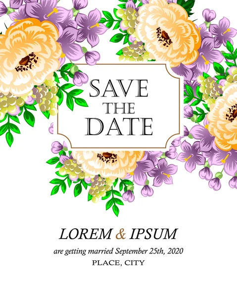 davetiyeli çiçek öğeleri