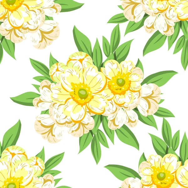 Motif floral sans couture — Image vectorielle