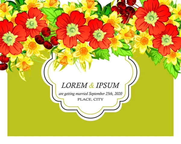 davetiyeli çiçek öğeleri