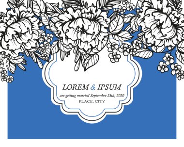 davetiyeli çiçek öğeleri