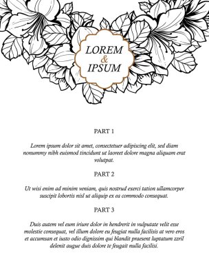 davetiyeli çiçek öğeleri