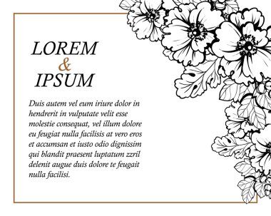 davetiyeli çiçek öğeleri