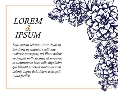 davetiyeli çiçek öğeleri