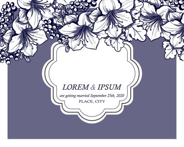 davetiyeli çiçek öğeleri