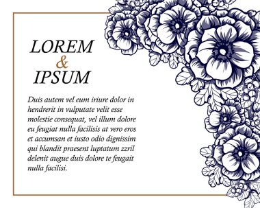 davetiyeli çiçek öğeleri