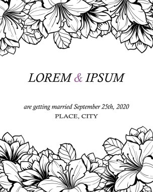 davetiyeli çiçek öğeleri