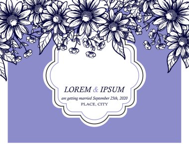 davetiyeli çiçek öğeleri