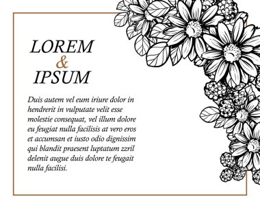 davetiyeli çiçek öğeleri