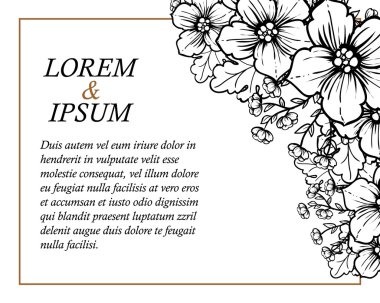 davetiyeli çiçek öğeleri