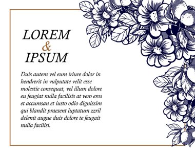 davetiyeli çiçek öğeleri