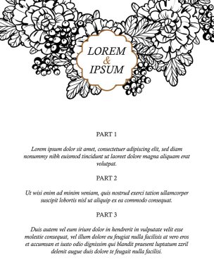 davetiyeli çiçek öğeleri