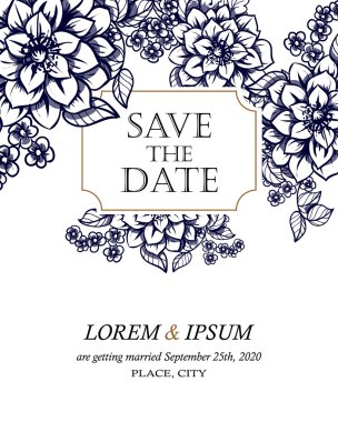 davetiyeli çiçek öğeleri