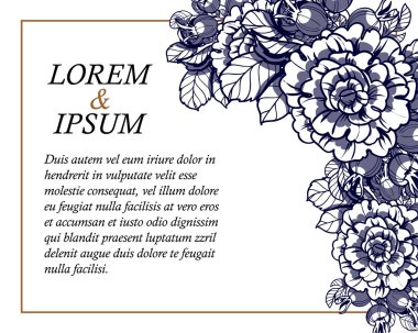 davetiyeli çiçek öğeleri