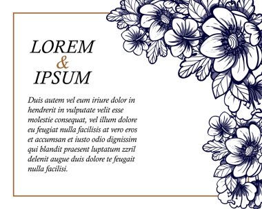 davetiyeli çiçek öğeleri