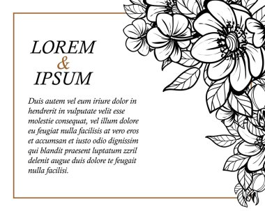 davetiyeli çiçek öğeleri