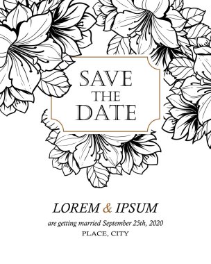 davetiyeli çiçek öğeleri