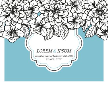 davetiyeli çiçek öğeleri