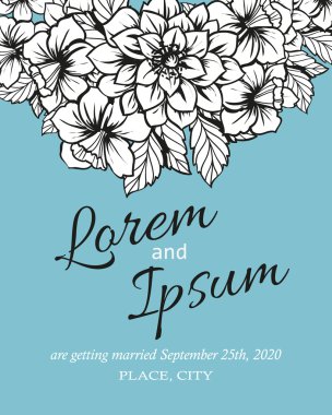 davetiyeli çiçek öğeleri