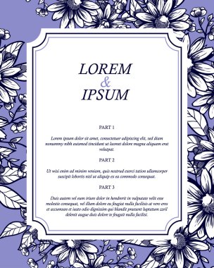 davetiyeli çiçek öğeleri