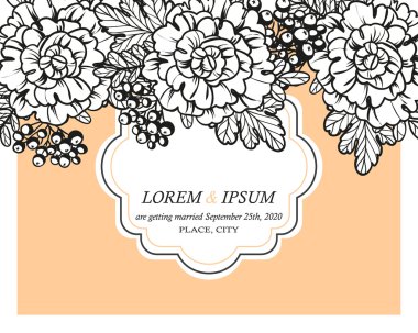 davetiyeli çiçek öğeleri