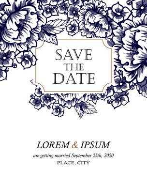 davetiyeli çiçek öğeleri