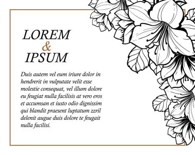 davetiyeli çiçek öğeleri