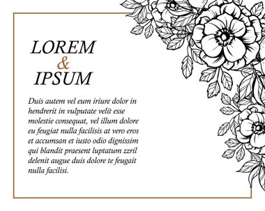 davetiyeli çiçek öğeleri