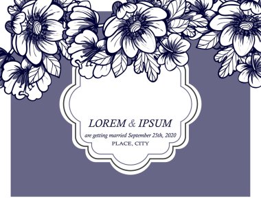 davetiyeli çiçek öğeleri