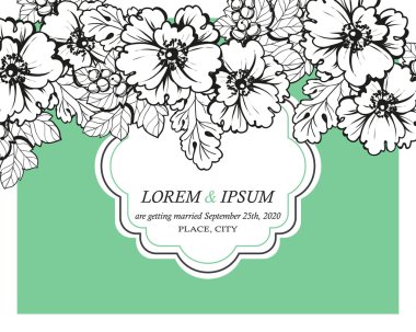 davetiyeli çiçek öğeleri