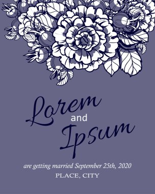 davetiyeli çiçek öğeleri