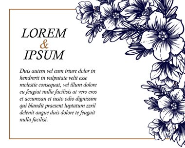 davetiyeli çiçek öğeleri