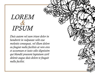 davetiyeli çiçek öğeleri