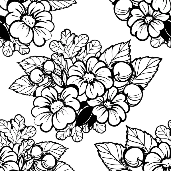 Motif floral sans couture — Image vectorielle