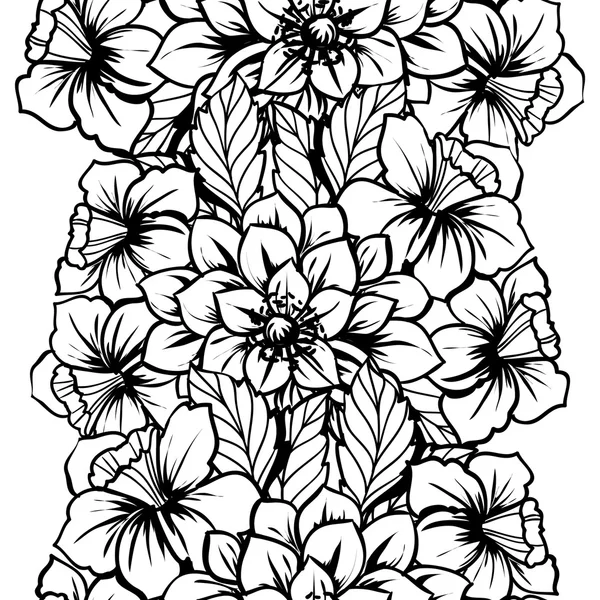 Bloemen naadloos patroon — Stockvector