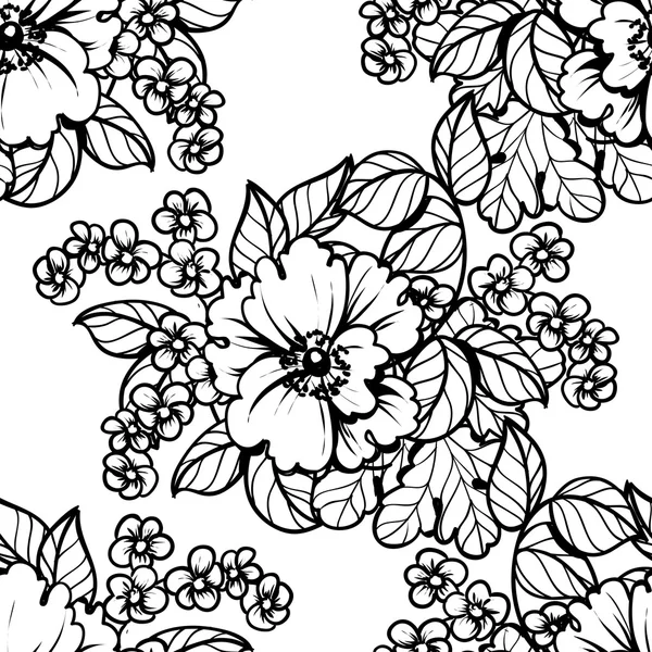 Patrón sin costura floral — Vector de stock