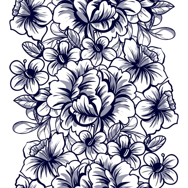 Bloemen naadloos patroon — Stockvector