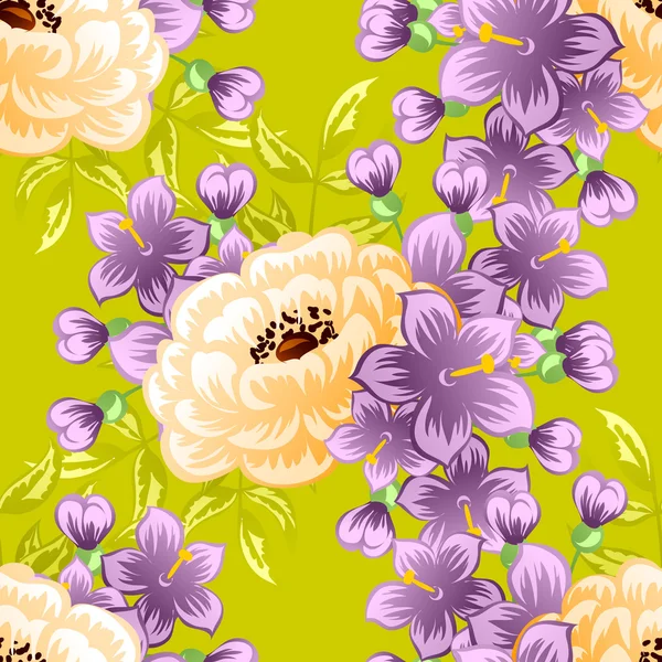 Motif floral sans couture — Image vectorielle