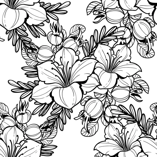 Patrón sin costura floral — Archivo Imágenes Vectoriales
