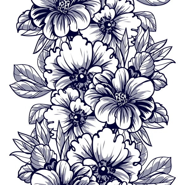 Motif floral sans couture — Image vectorielle