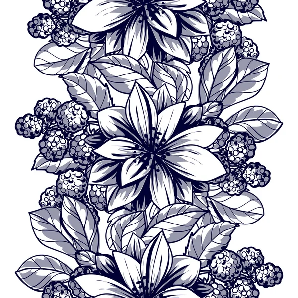 Patrón sin costura floral — Vector de stock