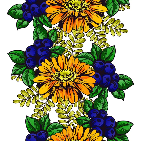 Bloemen naadloos patroon — Stockvector