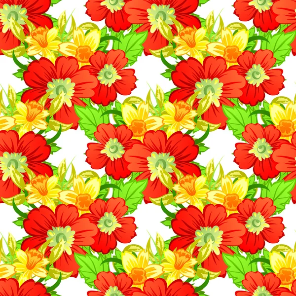 Patrón sin costura floral — Vector de stock