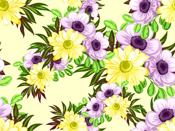 Motif floral sans couture — Image vectorielle