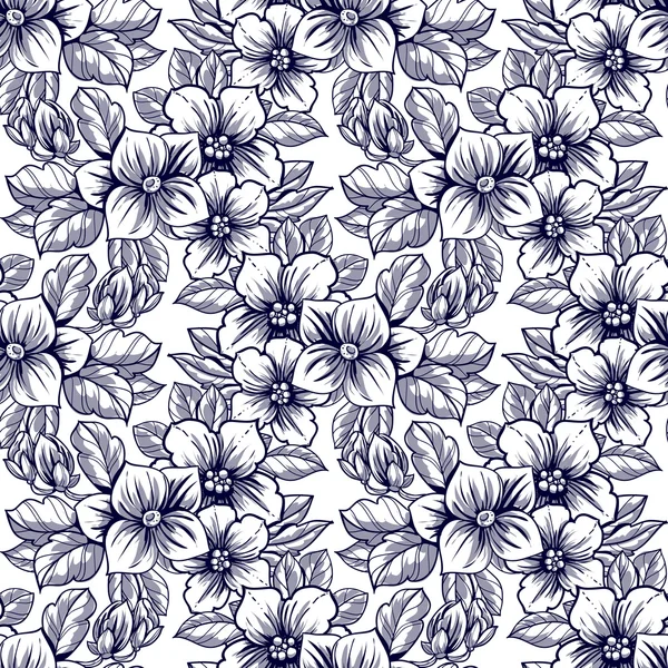 Motif floral sans couture — Image vectorielle