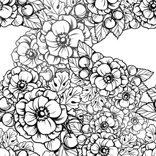 Motif floral sans couture — Image vectorielle