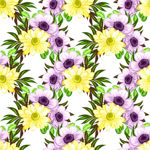 Motif floral sans couture — Image vectorielle