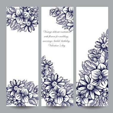 Düğün için çiçek ile hassas davet